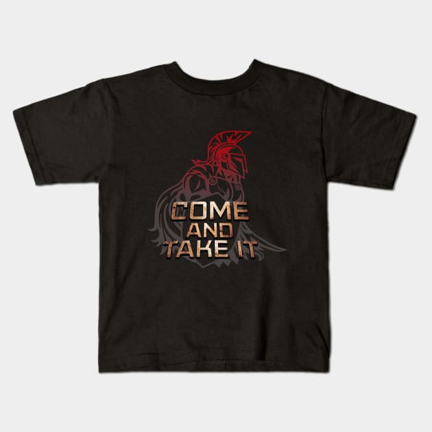 Molon Labe - "Come and take it" Kids T-Shirt by VibeBoxx